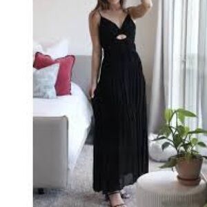 Young Fabulous and Broke Delphine black cutout maxi long dress XS